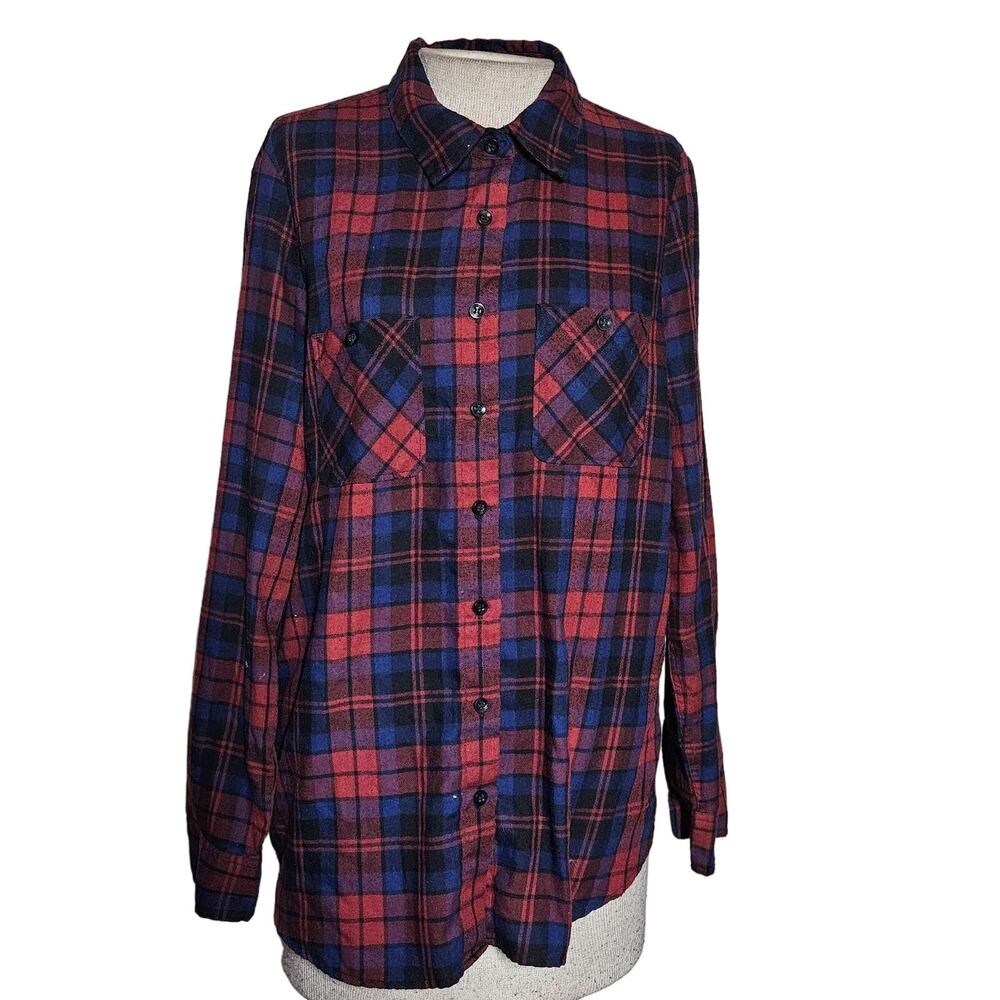 BCBGeneration Plaid Button Up Size Large